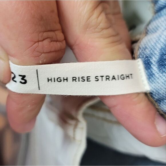 NWT- PACSUN Two-Tone Distressed High Waisted Straight Leg Jeans - Picture 13 of 13